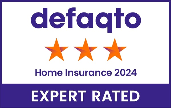defaqto 3 Star Rated home insurance 2024 expert rated logo