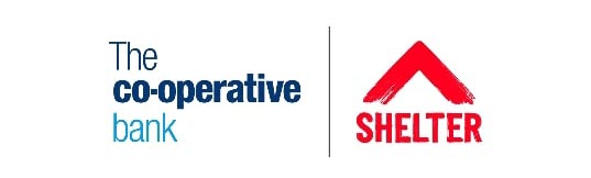 The Co-operative Bank and Shelter logos