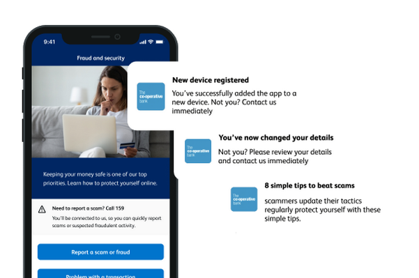 A smart phone displaying a payment transfer