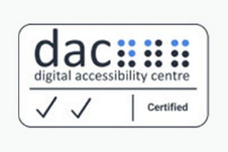 Digital Accessibility Centre (DAC) logo - certified AA compliant