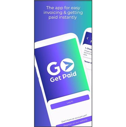 Colourful image of Go Get Paid’s log in screen