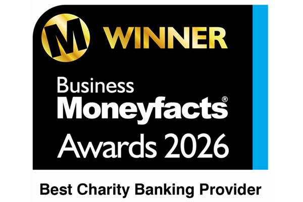 Business Moneyfacts Awards Best Charity Banking Provider logo - awarded 2016 - 2026