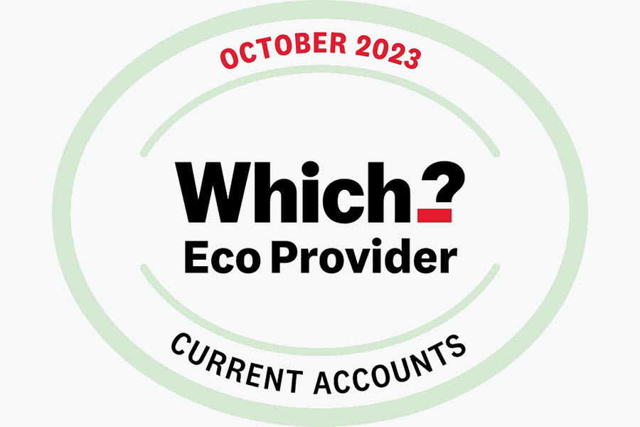 Which? Eco Provider logo - Current Accounts - October 2023