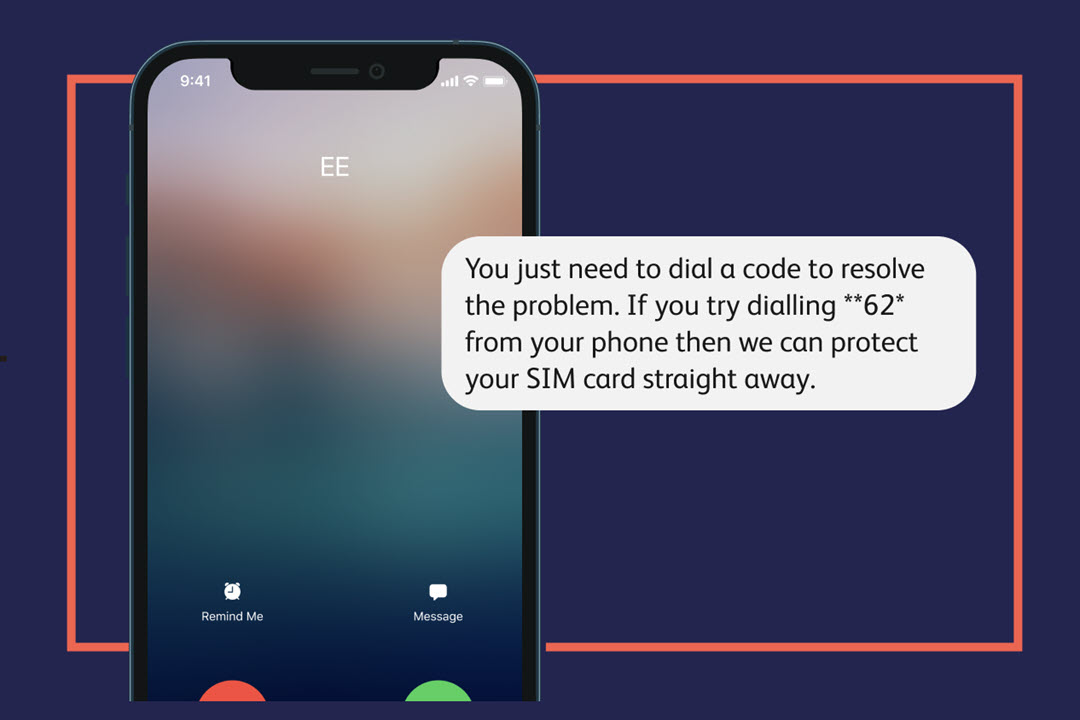 A smart phone displaying a caller asking you to enter a code on your phone.