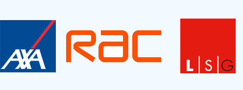 AXA, RAC and LSG logos