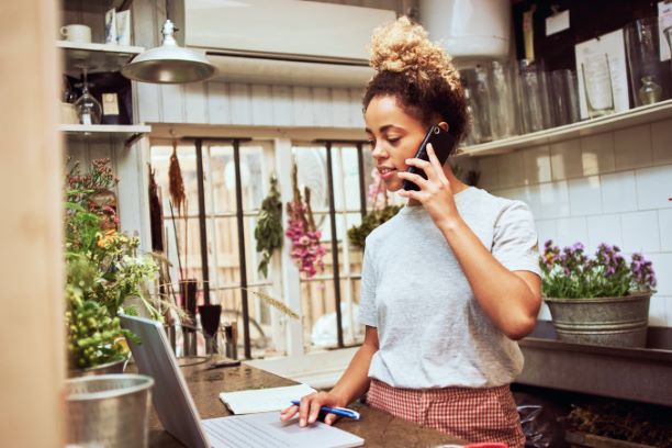Woman on the phone