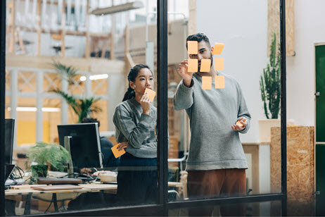 Colleagues working in an office